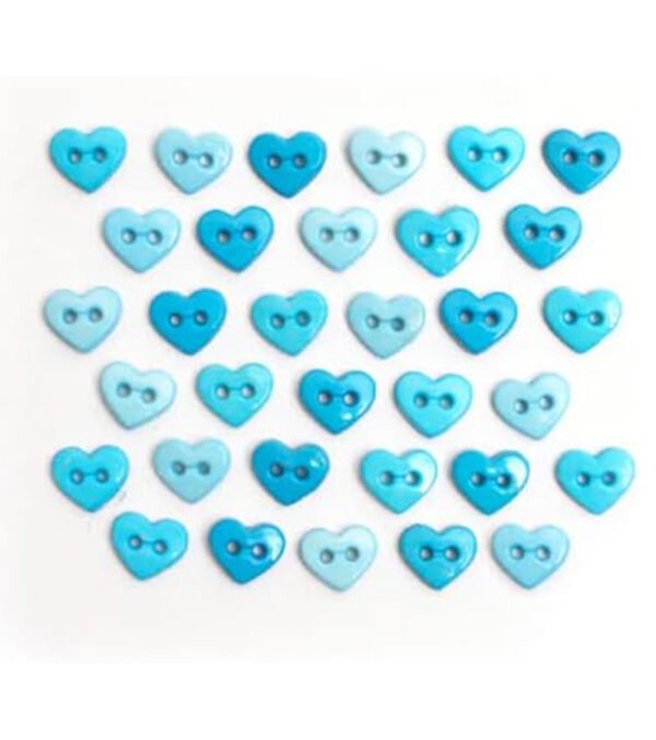 Botones decorativos Micro Hearts Ocean Breeze