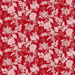 Tranquility - Floral Brick Red