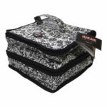 Clasificador mediano floral negro 24 x 24 x 18 cm