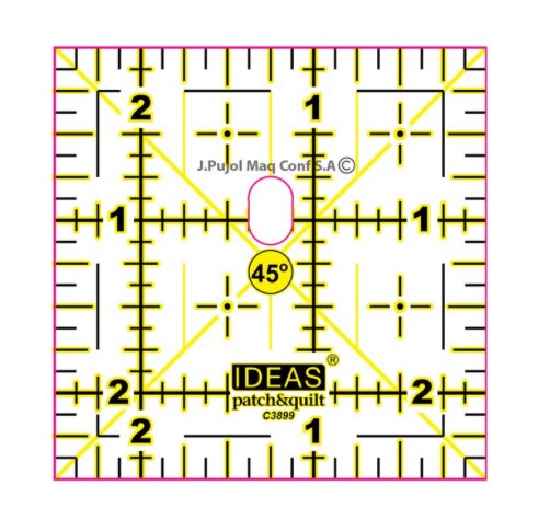 Ideas regla para bloques - 2 1/2 x 2 1/2 inch